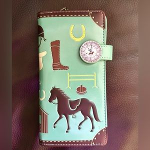 BNWOT Horse Themed Long Wallet Equestrian